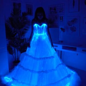 Wedding dress with led fashion lights